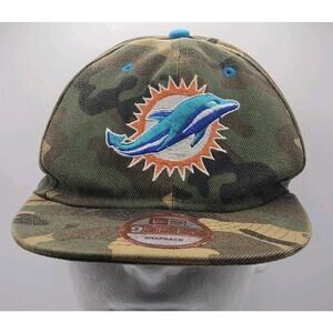 Miami Dolphins New Era Camo Main Trucker 9FIFTY Snapback Cap‎ Vintage Collection
